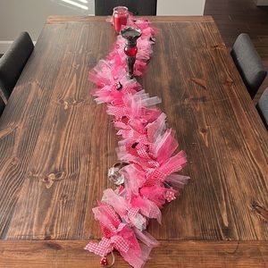 Garland - Approx 6 ft - NWT - Handmade - Pink, Red, White & Black